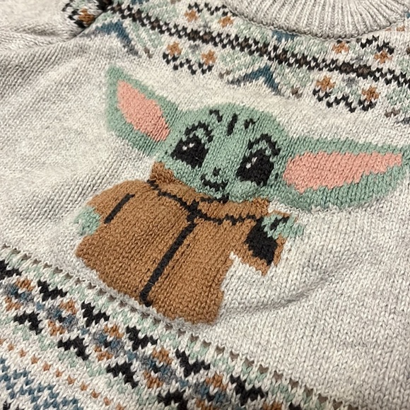 Baby Gap Din Grogu Baby Yoda 100% cotton sweater - Picture 2 of 7